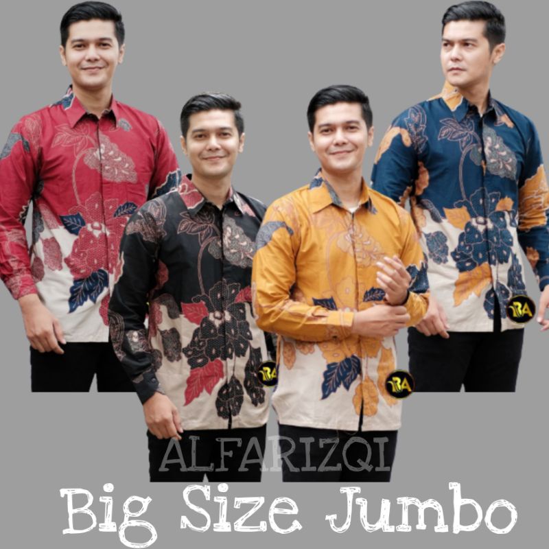 Kemeja Batik Pria Jumbo Big Size M L XL XXL XXXL XXXXL XXXXXL Kemeja Batik Jumbo Lengan Panjang Motif Berkualitas