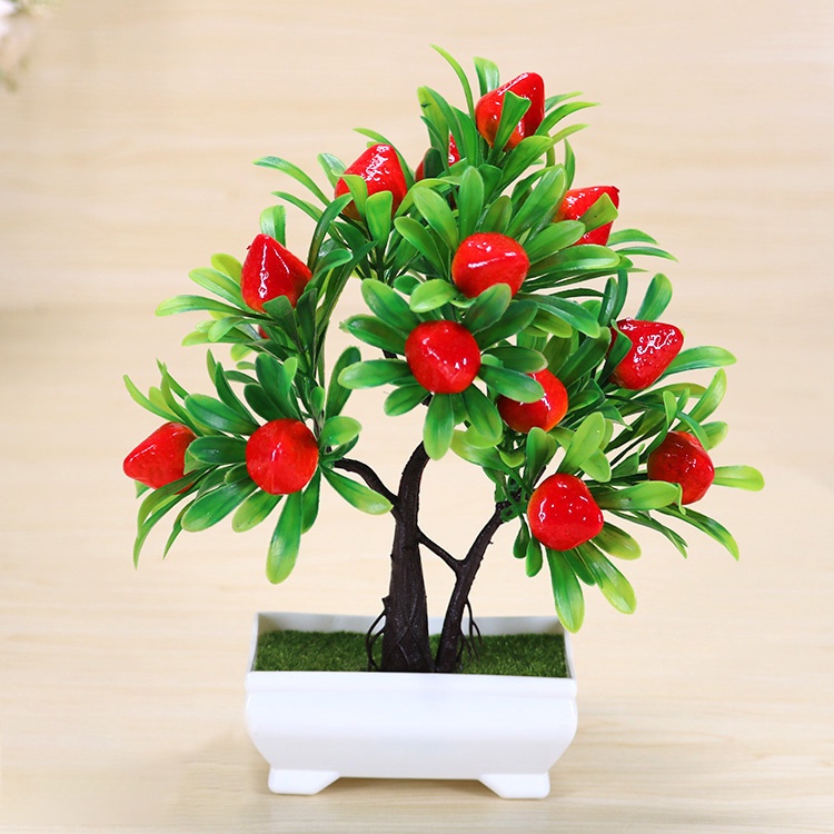 FYGALERY PT25 Pot Tanaman Hias Bunga Hias Plastik Ornamen Pot Bongsai Artificial Flower Decoration