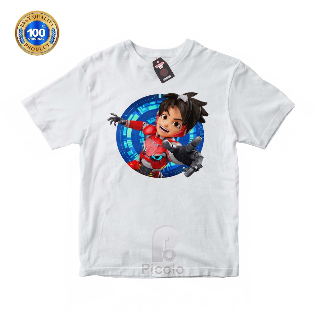(FREE NAMA) BAJU KAOS ATASAN ANAK MOTIF KARTUN MECHAMATO UNISEX Bahan COTTUN