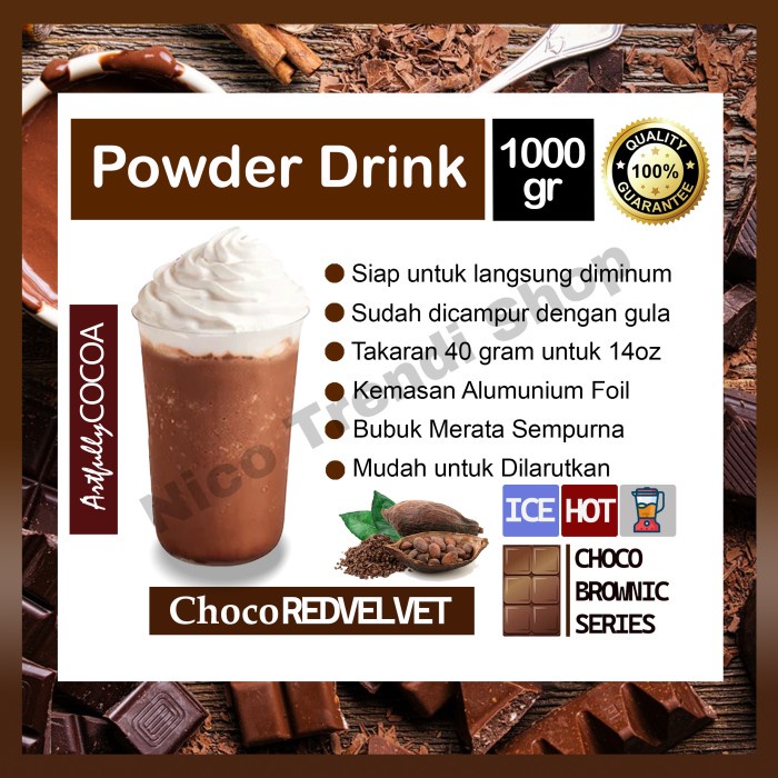 

Produk Unggulan] CHOCO Redvelvet 1kg [Ready to Drink] Bubble Drink #013