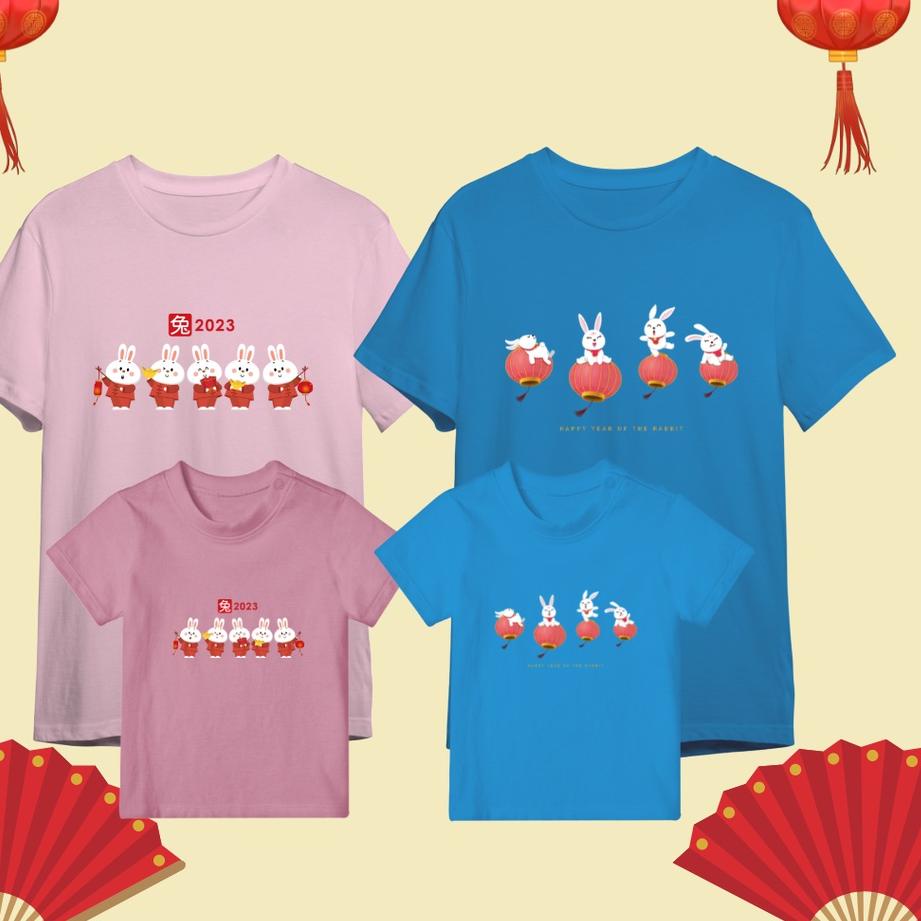 ♣ KAOS IMLEK RABBIT 2023 / BAJU IMLEK KELUARGA KELINCI CHINESE NEW YEAR ۞