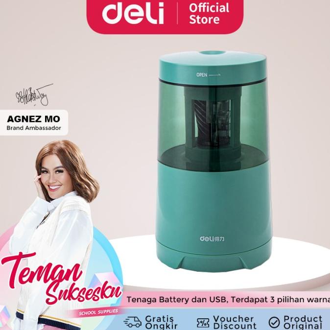 

Deli Electric Pencil Sharpener/Rautan Pensil Otomatis Pisau Baja 71204