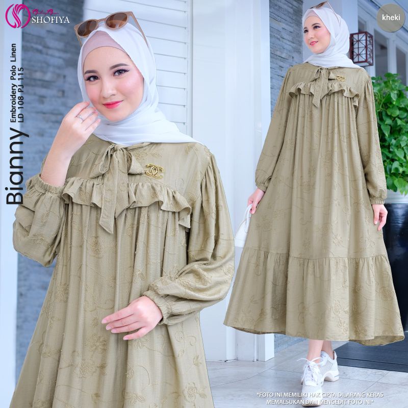 Bianny Midi By Shofiya GGS || Gamis Midi