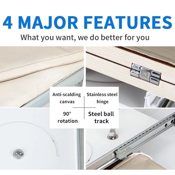 TERBARU- Foldable Ironing Iron Board Papan Meja Setrika Lipat Lemari Pakaian (PROMO)