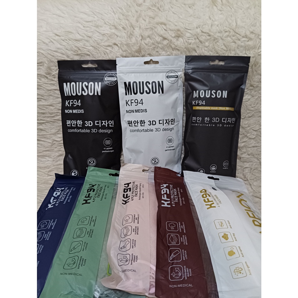MASKER KF94 MOUSON EMBOS / KF94 CAREION / KN95 MOUSON ISI 10 PCS