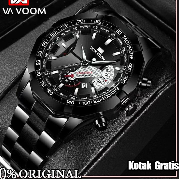 Harga Terbaik VaVa Voom 238 Jam Tangan Pria Luxury Stainless Steel Quartz Original Tahan Air Watch +