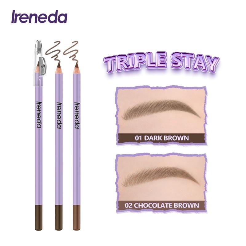 ORIGINAL IRENEDA Precision Eyebrow Pencil Ireneda Eyebrow Pensil Alis Waterproof Eyebrow Pen Ireneda