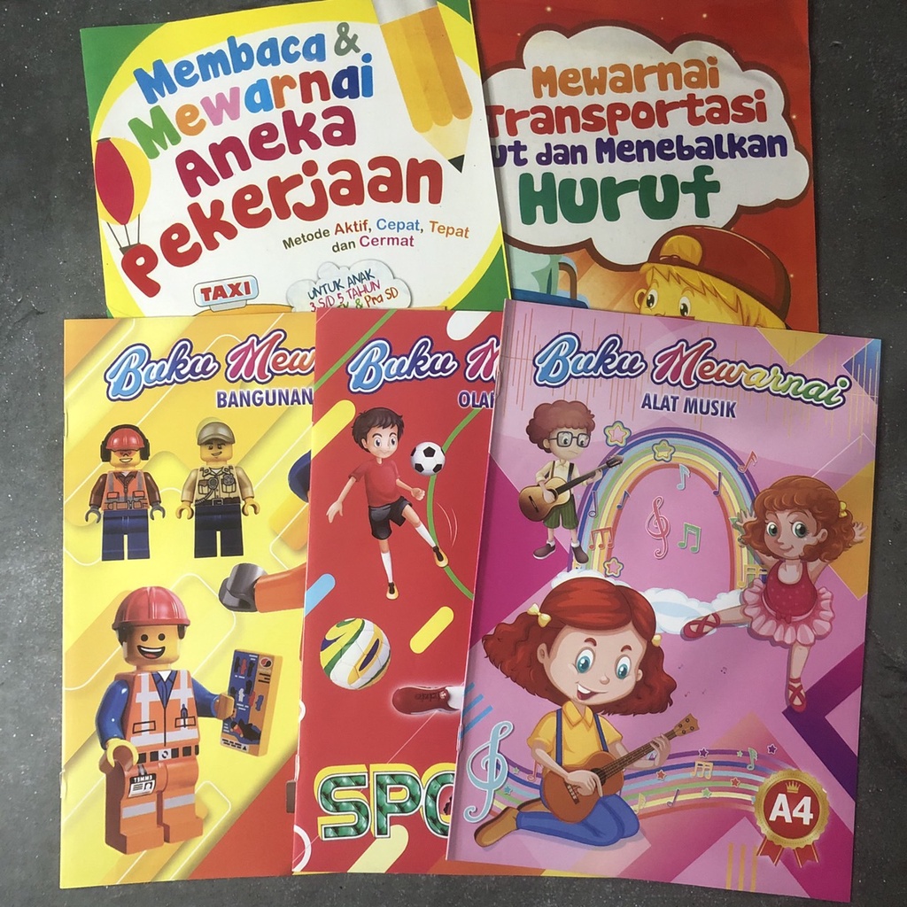 

Buku Mewarnai Dan Belajar Membaca Mengenal Huruf / Buku Aktivitas Anak / Activity Book