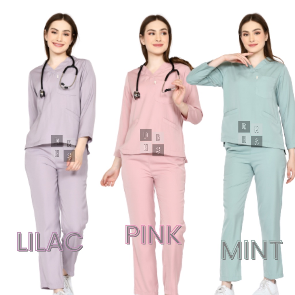 ATLAS Scrubs medis / Baju OK / Baju Jaga Lengan Panjang (The Prime Scrubs By DOCHS MEDIC)