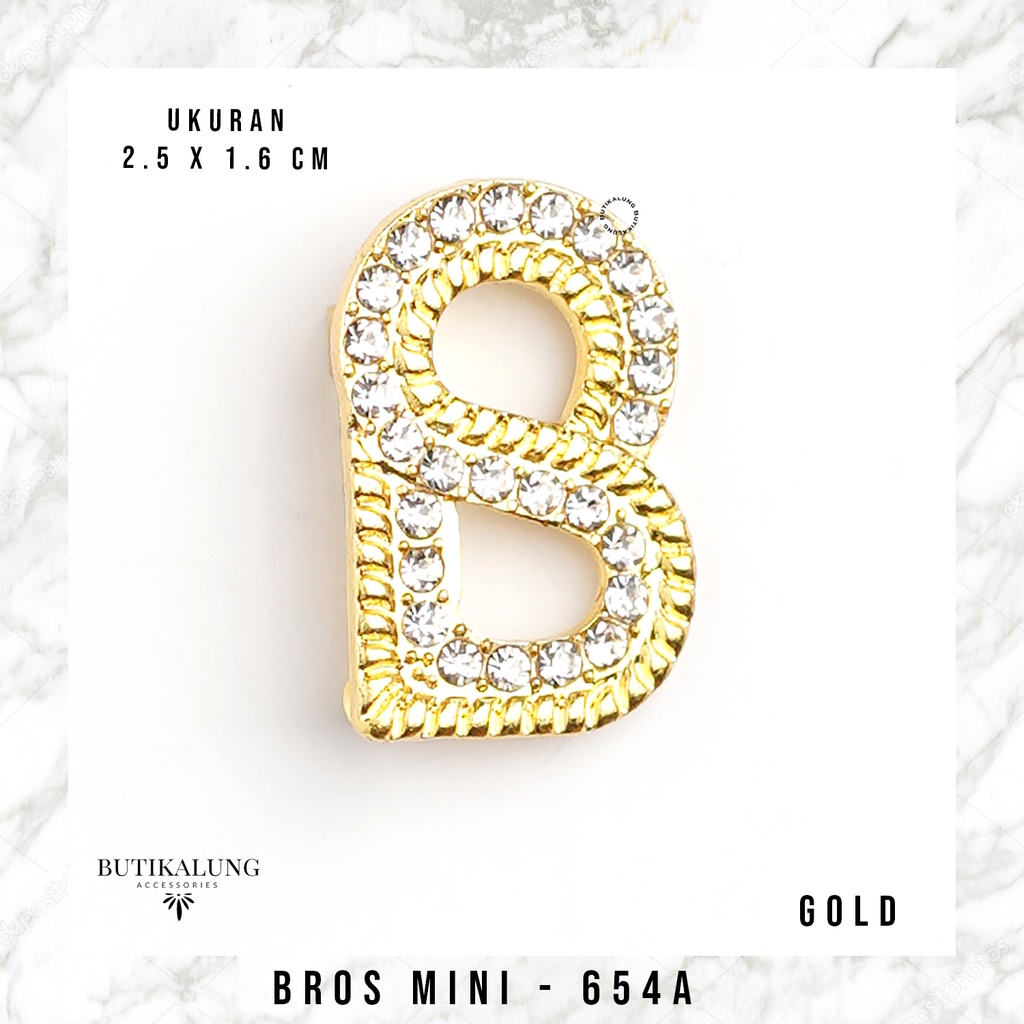 Bros B Mini Ukuran 2,5 Cm Warna Gold