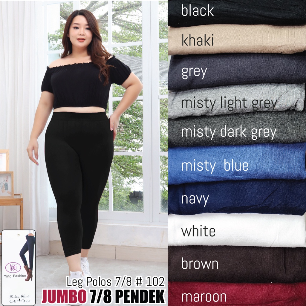 Legging Polos Jumbo Pendek 102 / Legging Import Jumbo / Legging Wanita Jumbo / Legging Premium Import wanita / Legging pendek wanita / ying fashion