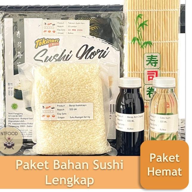 

► Paket Sushi Lengkap Nori Tokinori Rumput Laut Kering Halal ☎