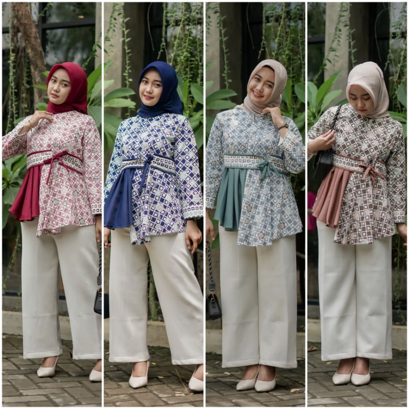 Baju Batik Wanita Kerja Big Size