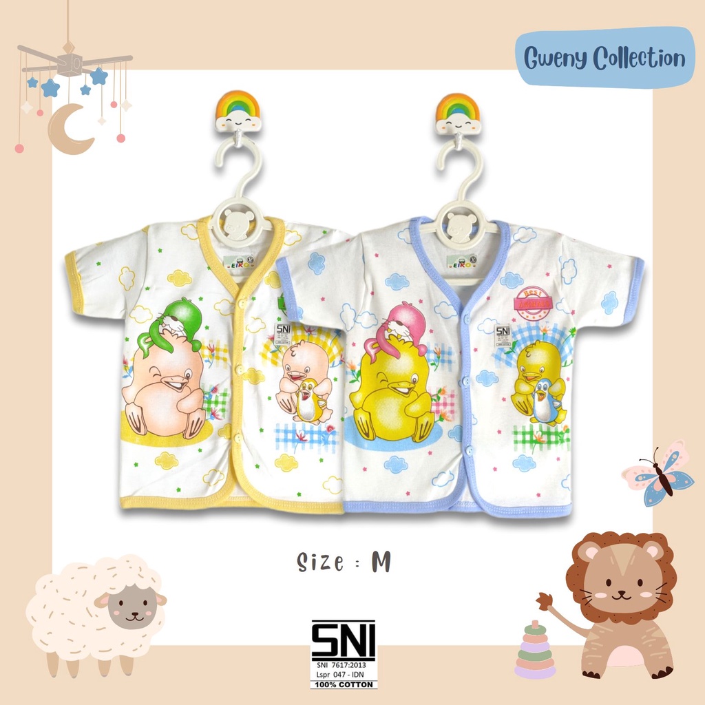 BAJU ATASAN BAYI UNISEX COTTON BAJU LENGAN PENDEK ANAK UNISEX KATUN (DKTP)