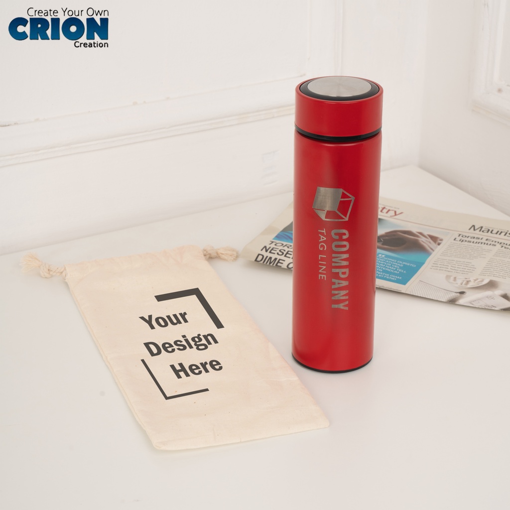 Tumbler Custom Dengan Pouch Bisa tulis Nama dan Logo - By Crion