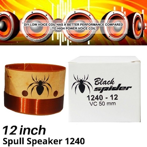 Spull / Voice Coil / Spol / Spool Speaker 12 Inch Black Spider BS-1240-12