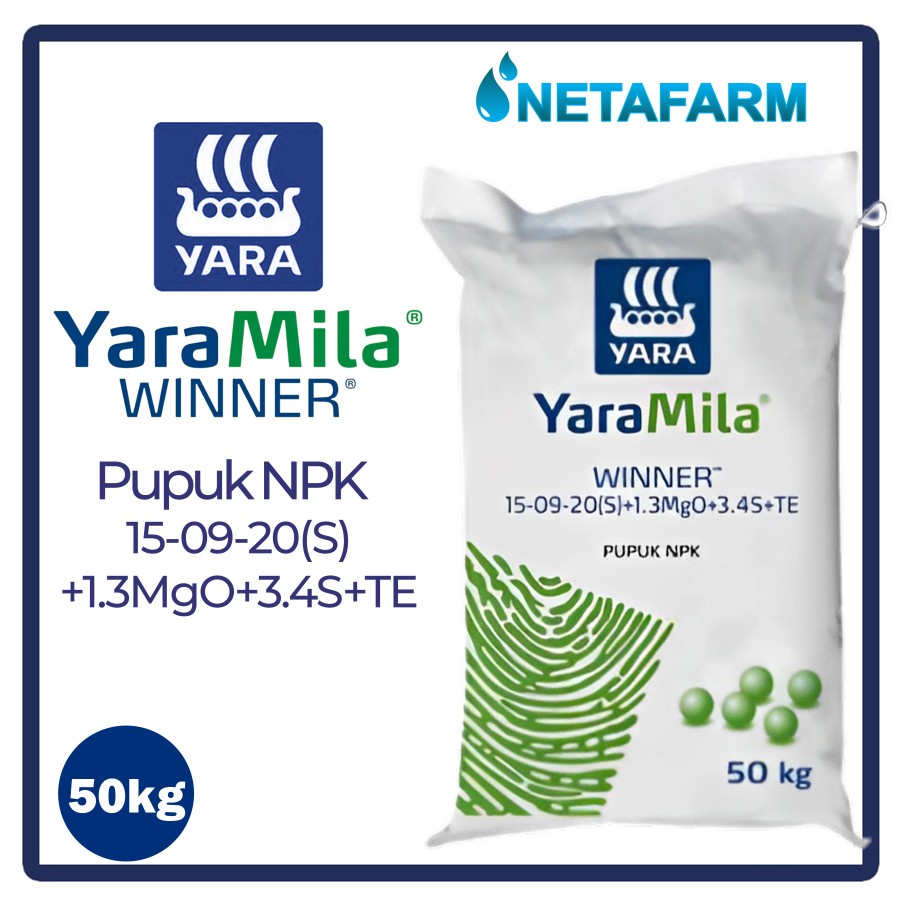 Pupuk NPK 15-09-20 YARAMILA WINNER Zak 50kg