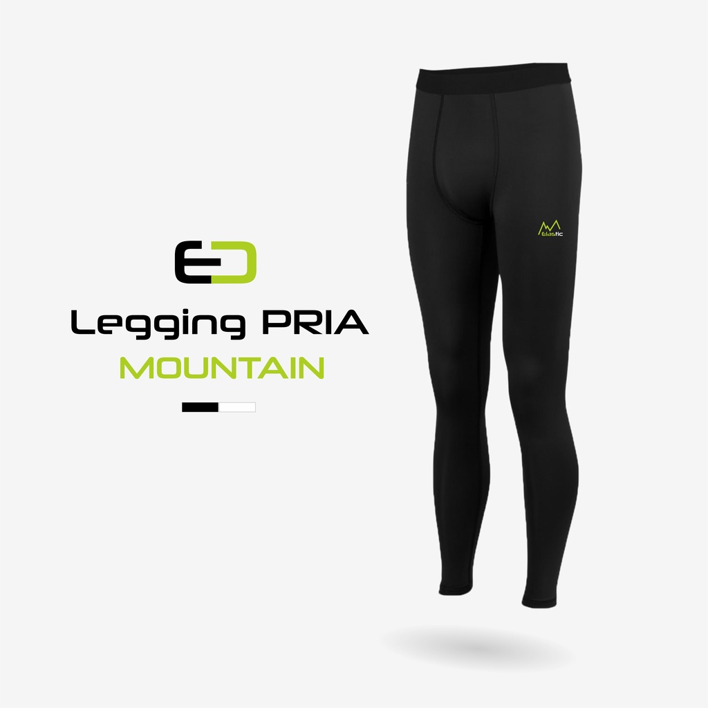 ELASTIC - Legging panjang MOUNTAIN pria olahraga compression sport bahan spandex lejing outdoor legging gunung adventure