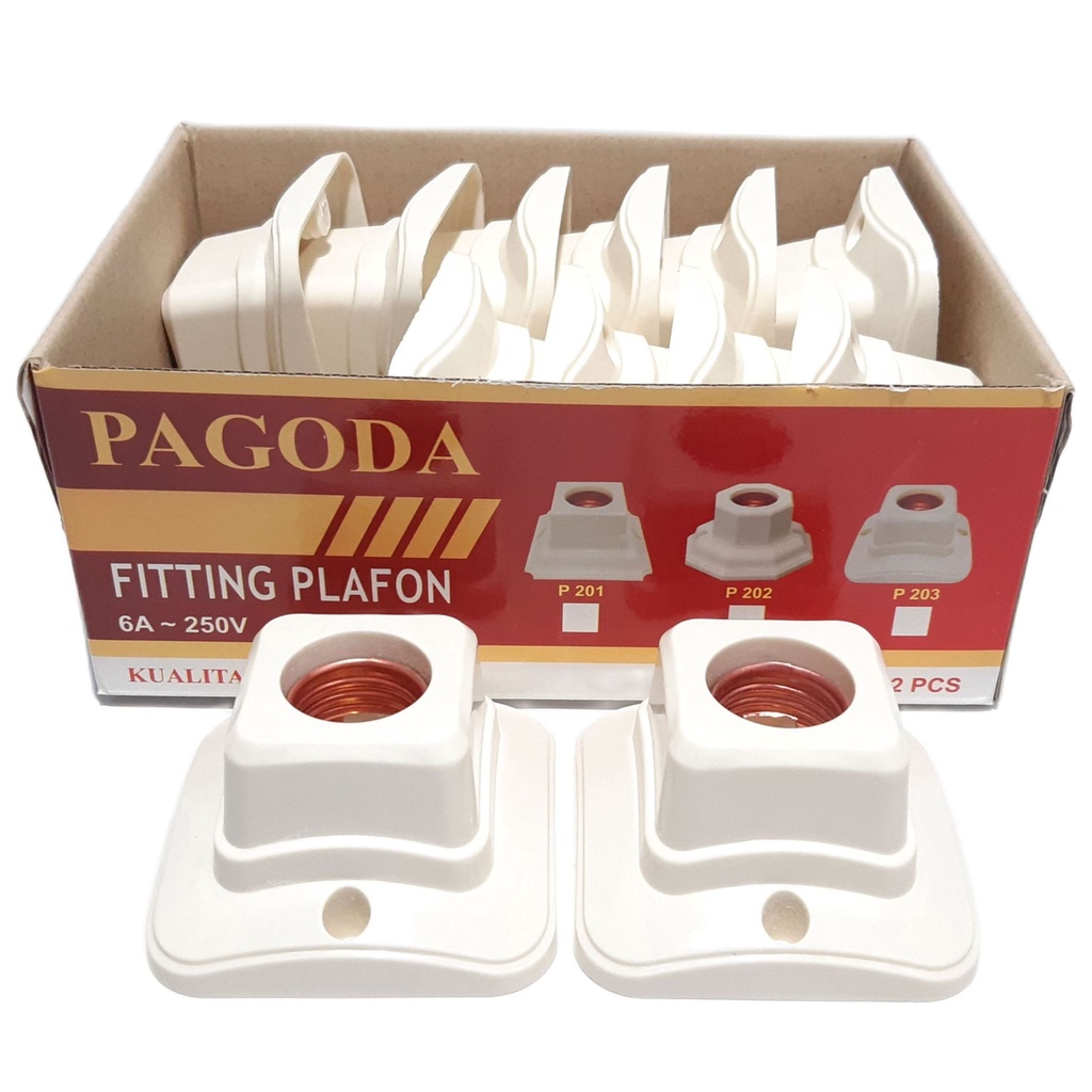 Paket 12 Pcs Pagoda Fitting Lampu Plafon