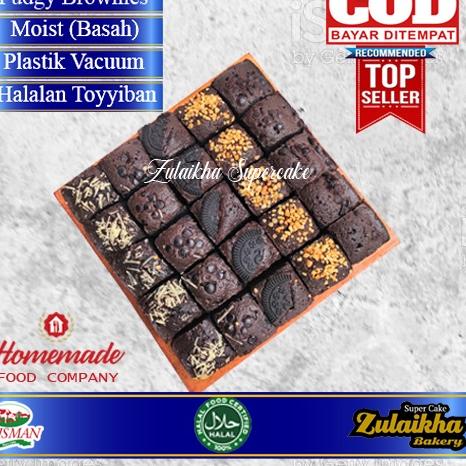 

✾ Brownies Fudgy Dark Chocolate/Brownies sekat ✲