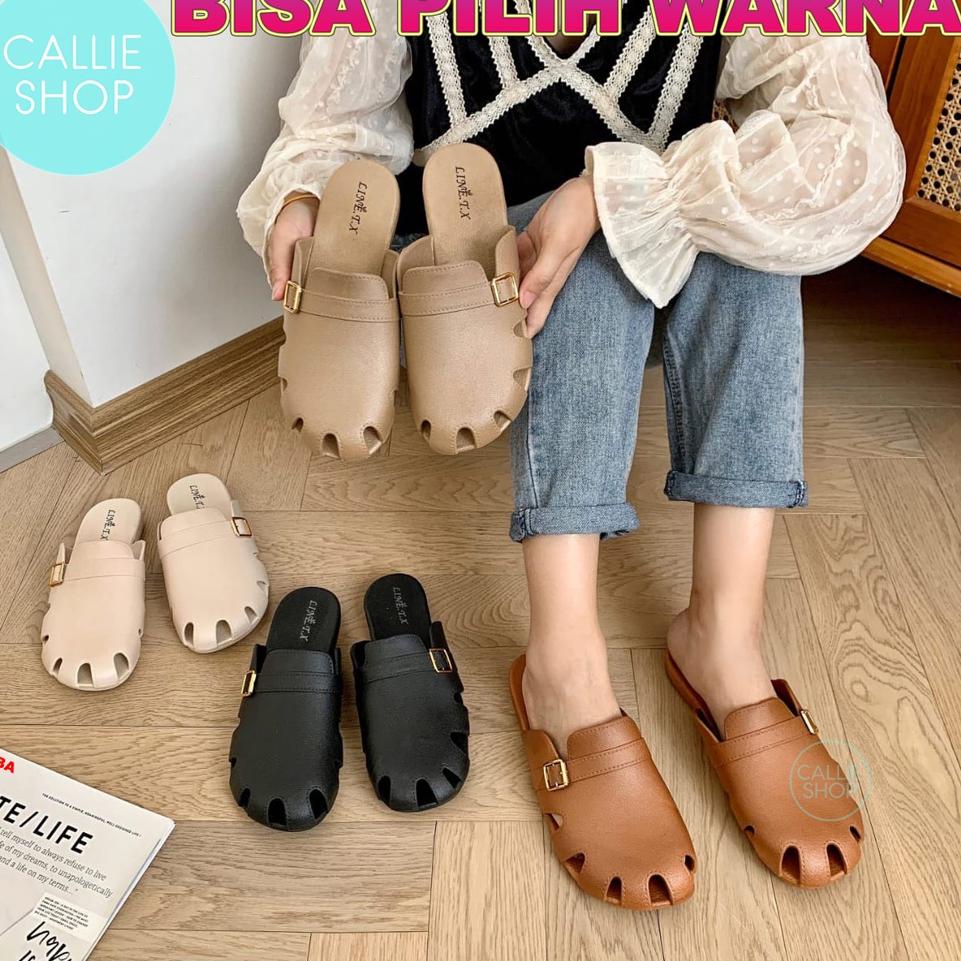 ㊛ Sandal Mules Bustong Croco LineTX 2666 BUSC BEST SELLER 32P