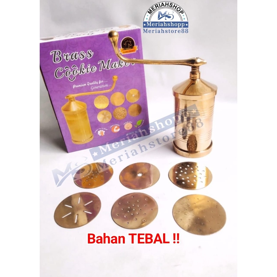 Cetakan Kue Akar Kelapa Loyang Kuningan ORIGINAL Golden Horse Biskuit BRASS Cookie Cookies Maker Ind