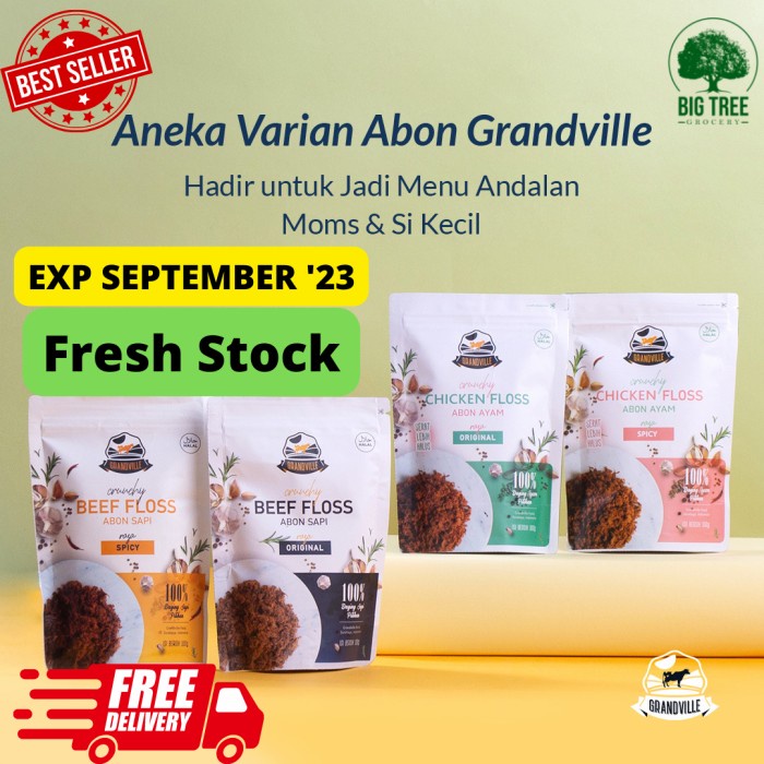 

Abon Grandville Abon Sapi Abon Ayam Crunchy Halal BEST SELLER