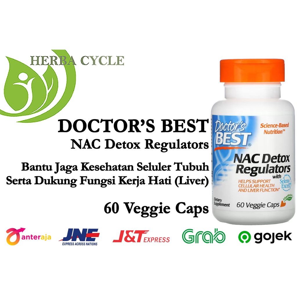 Doctors Best NAC Detox Regulators 60 Veggie Caps DR BEST NAC ORI USA