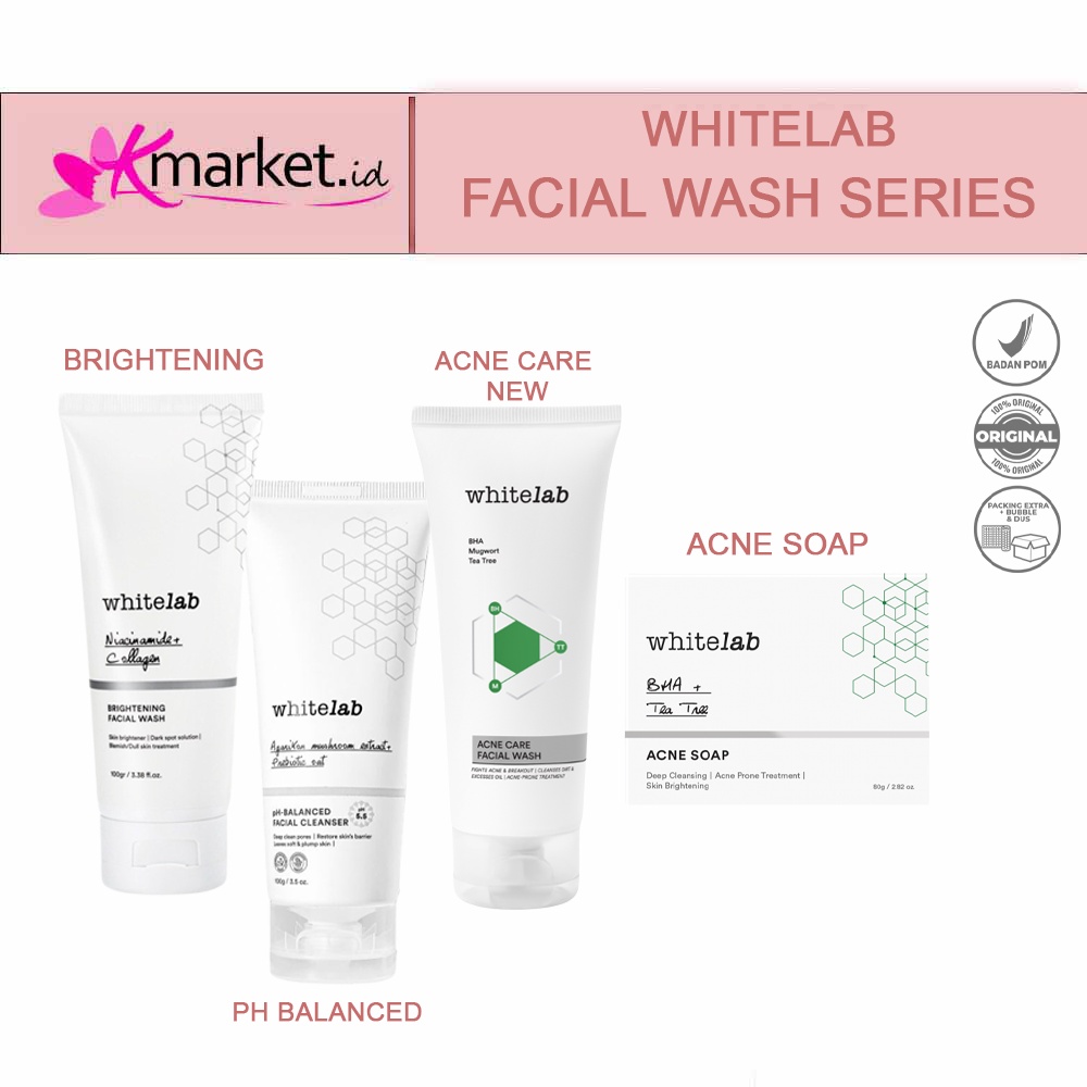 [BPOM] Whitelab Facial Wash [Brightening | Acne | Acne Soap | PH Balanced]