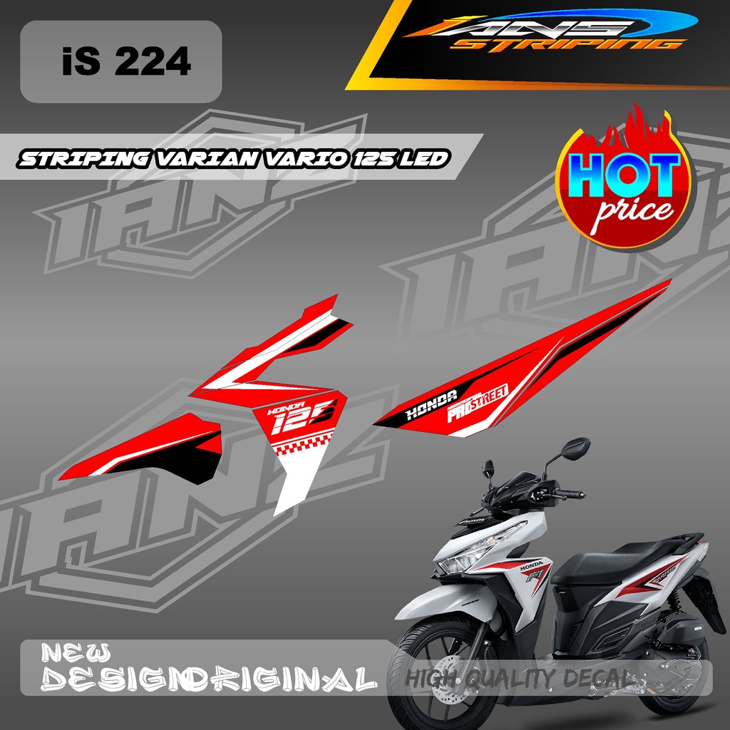 STIKER BODY VARIO 125 LED KONSEP PROSTREET CUSTOM VARIOAN WARNA / DECAL HONDA VARIO 125 SEMI FULL BODY / STIKER KERETA HONDA VARIO IS224