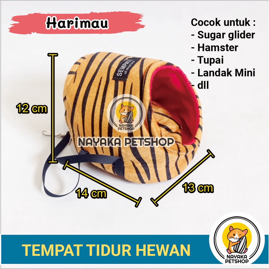 Kasur Hamster Hanging Pouch Sugar Glider Hiding Sleeping Pouch Ranjang Landak Mini Tempat Tidur Bed Tupai Hewan