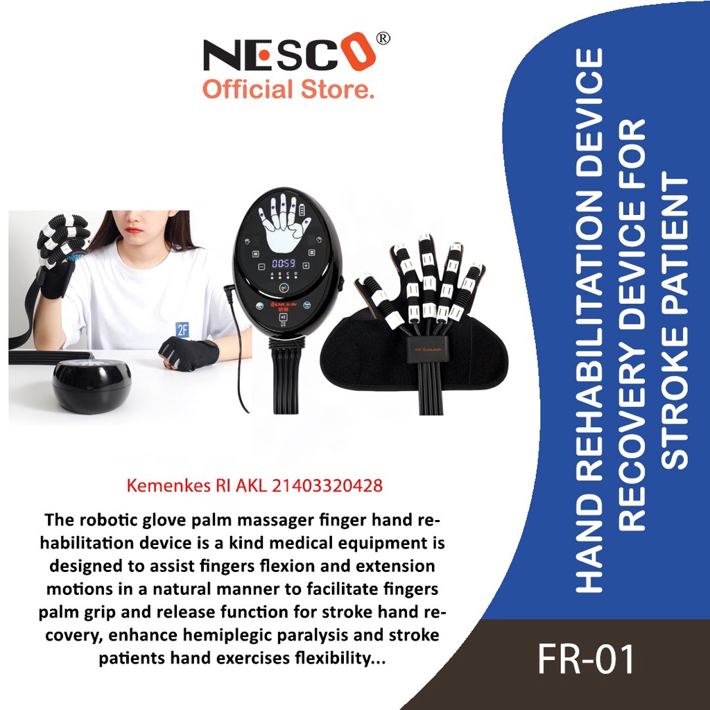 XIAMEN SUNLION Hand Rehabilitation Device, FR01, Premium version finger training recovery device (Sarung Tangan Robot Rehabilitasi/ Terapi Pemulihan Jari / terapi stroke)