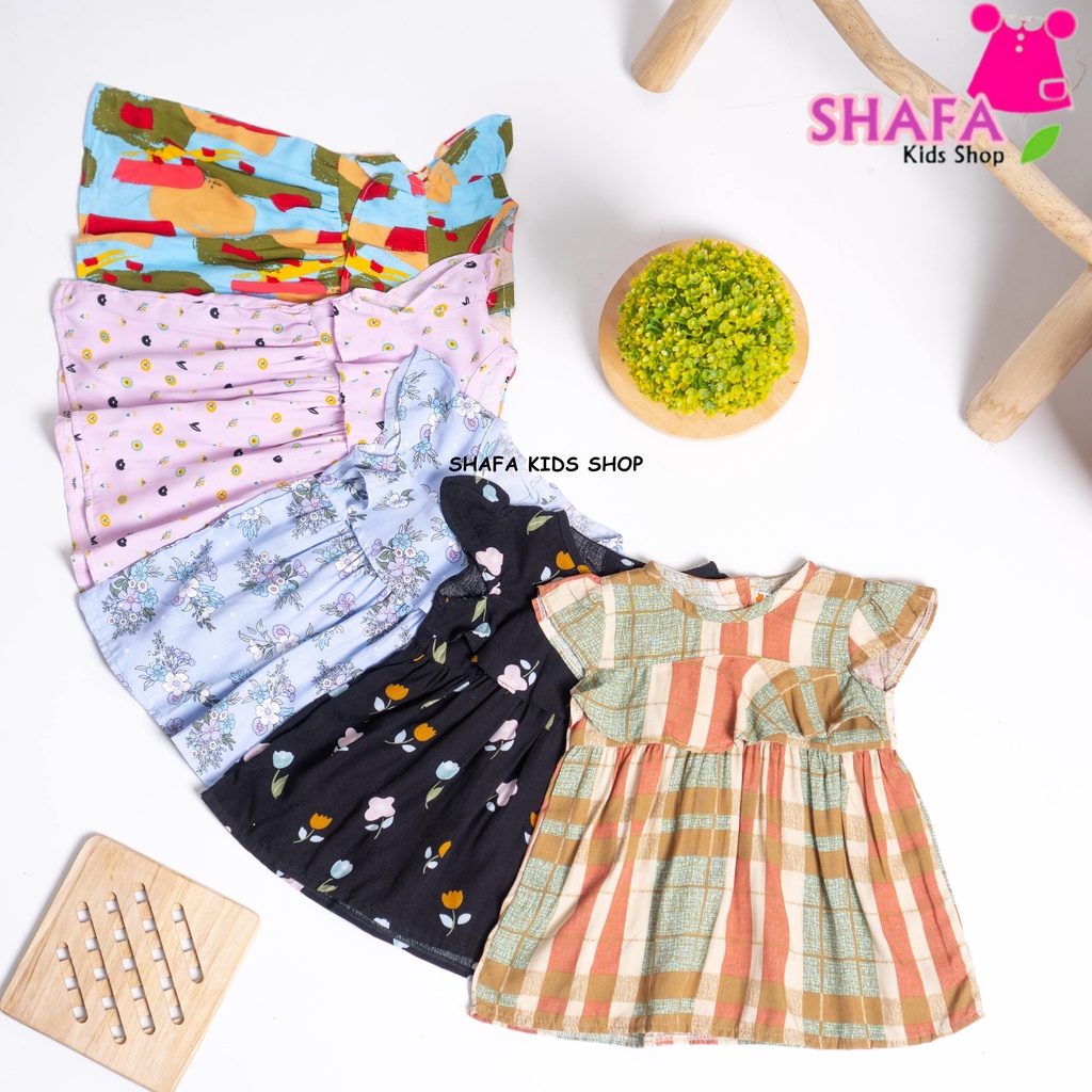 DRESS BAYI PEREMPUAN USIA 3-18 BULAN RAYON VISCOSE / BAJU BAYI PEREMPUAN / BAJU DRESS ANAK / PREMIUM / SHAFA KIDS SHOP MTF-016