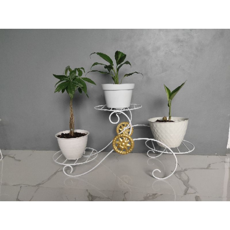 RAK POT 3 SUSUN / STANDING POT 3 SUSUN / STANDING 3 IN 1/STANDING POT BUNGA / tempat bunga/ RAK POT 