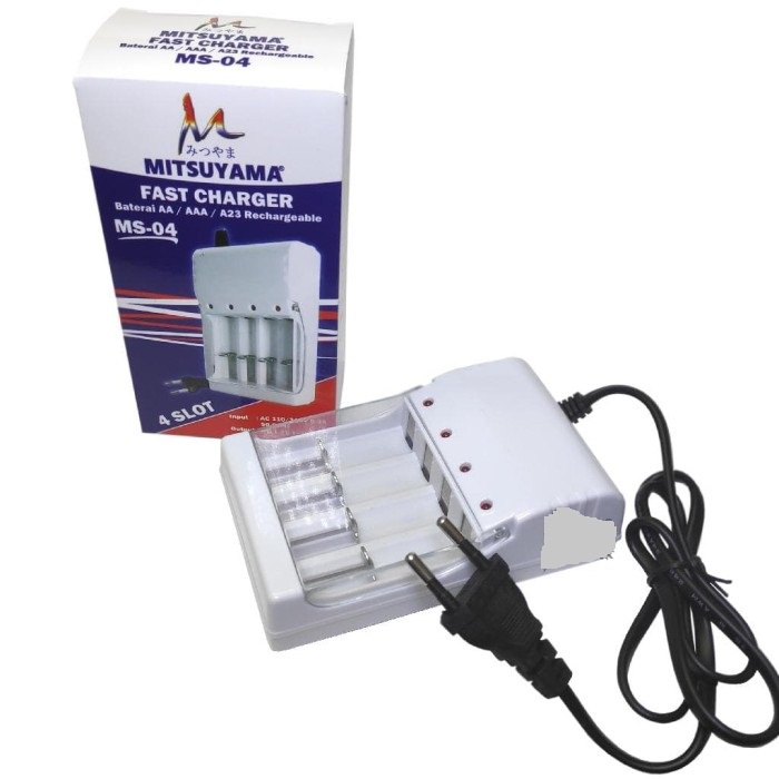 Flash.acc MITSUYAMA Charger Baterai 4 Slot AA / AAA / A23 Mitsuyama MS-04