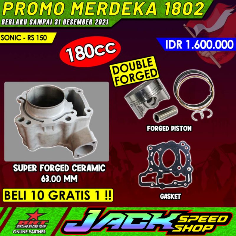 BLOK PISTON BRT SONIC CB 150R NEW LED CBR 150 R FACELIFT SUPRA GTR 63 mm BLOCK SEHER PAKET PAKETAN B