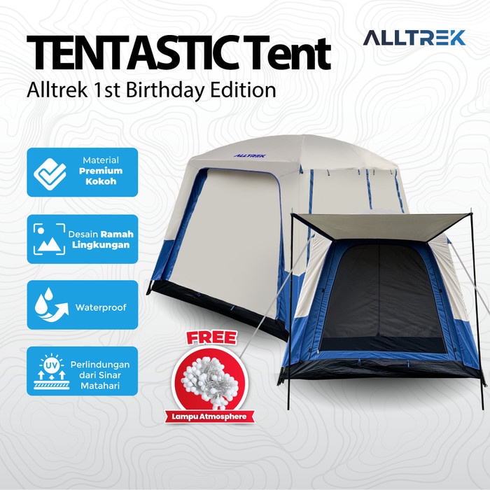 Terlaris Alltrek Tenda Camping Tentastic Outdoor 1 Bedroom + 1 Guest Room