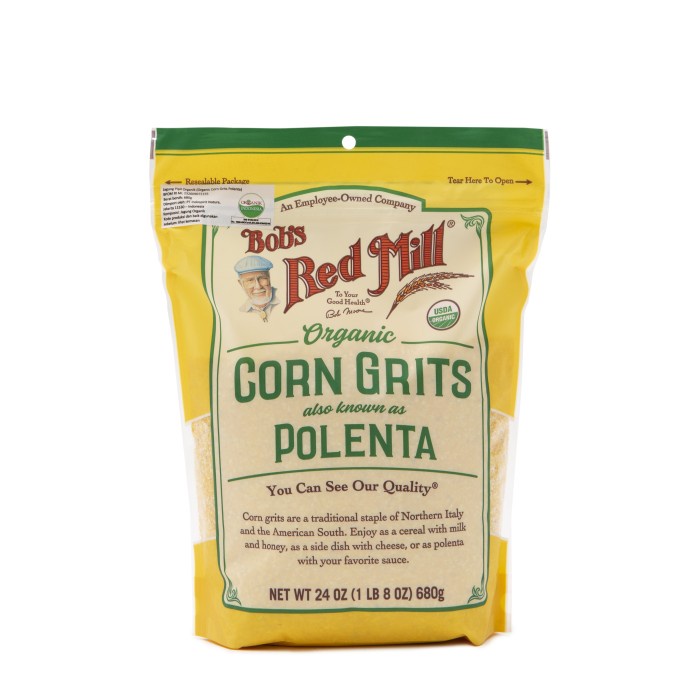 

BEST SELLER Bob's Red Mill Organic Corn Grits / Polenta 680 gr