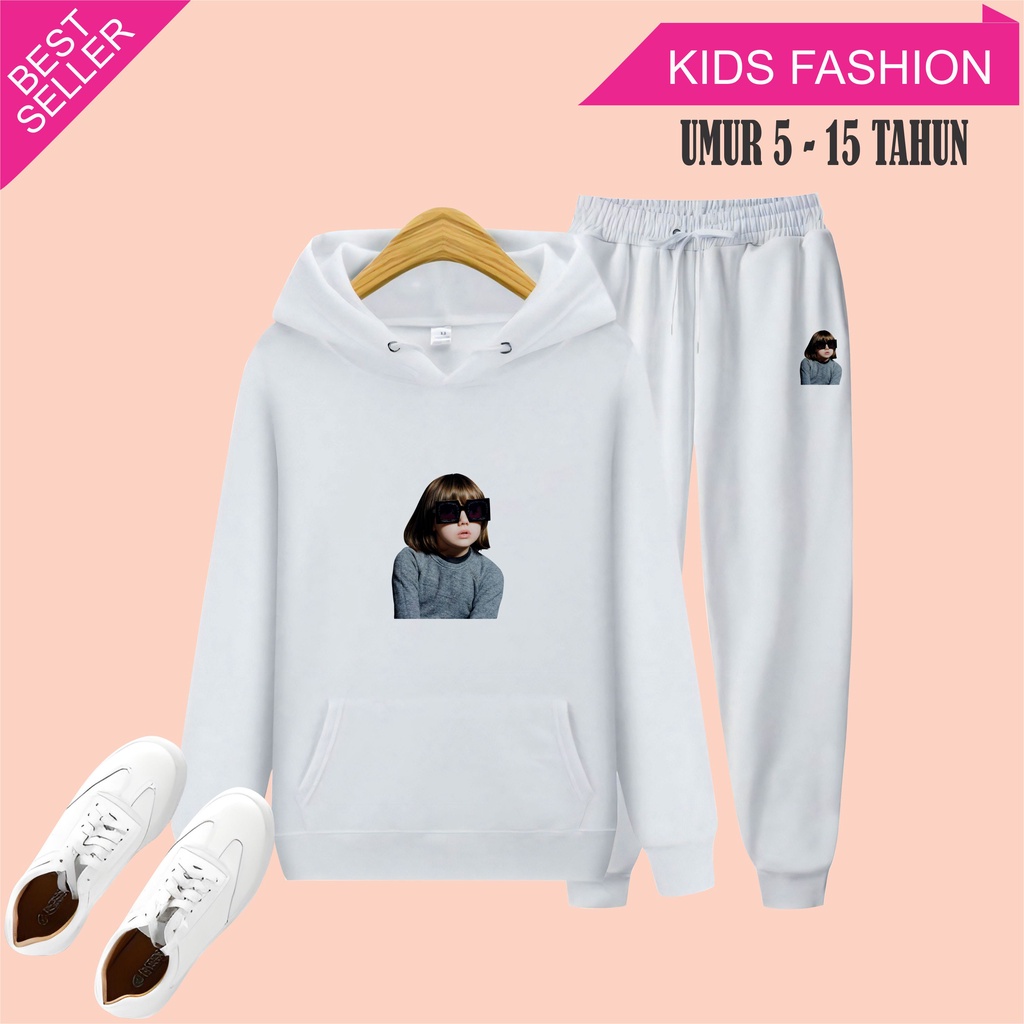 MCL - Setelan Hoodie Anak Sunglasses Girl