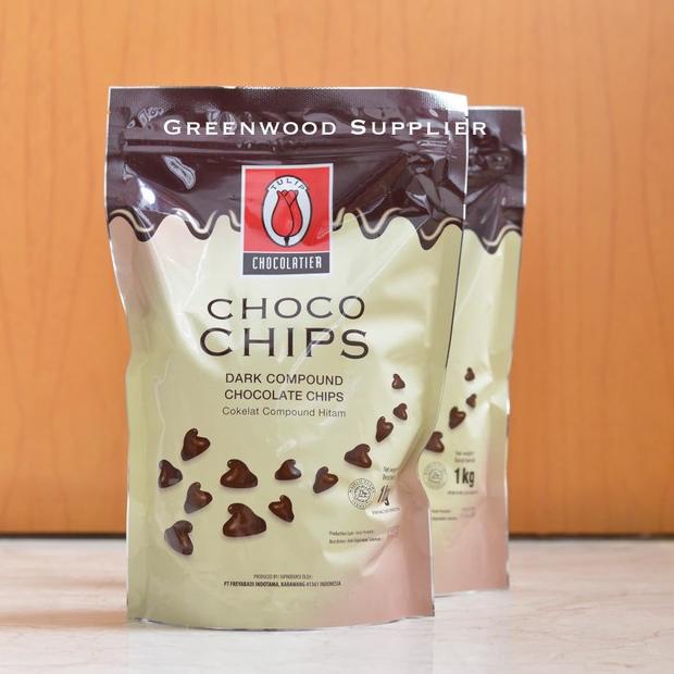 

➮ Tulip Dark Compound Chocolate Chips / Tulip Choco Chips 1KG ☛