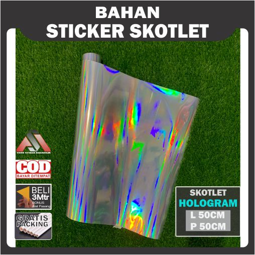 

Stiker Scotlite Body Motor Stiker Skotlet Hologram Laser Rainbow Warna Pelangi