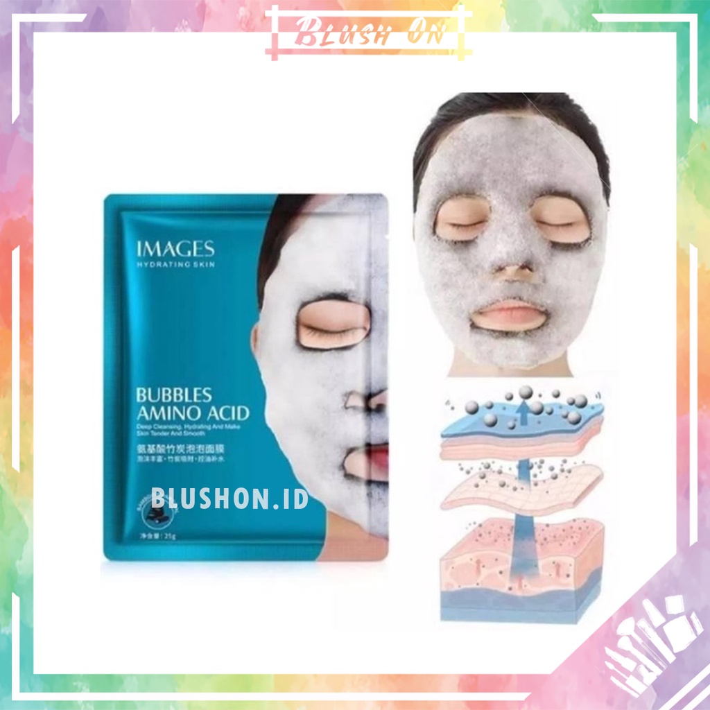 IMAGES Bubble Mask Foam Mengecilkan Pori Amino Acid Bubbles Image Facial Bubble Mask Sachet Terbaru