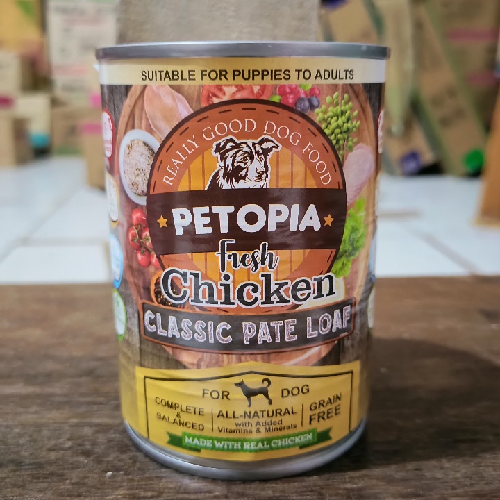 EXPEDISI ( 24 KALENG / 1 DUS ) Makanan Anjing Petopia All Stages Fresh Chicken 380G Wet Food