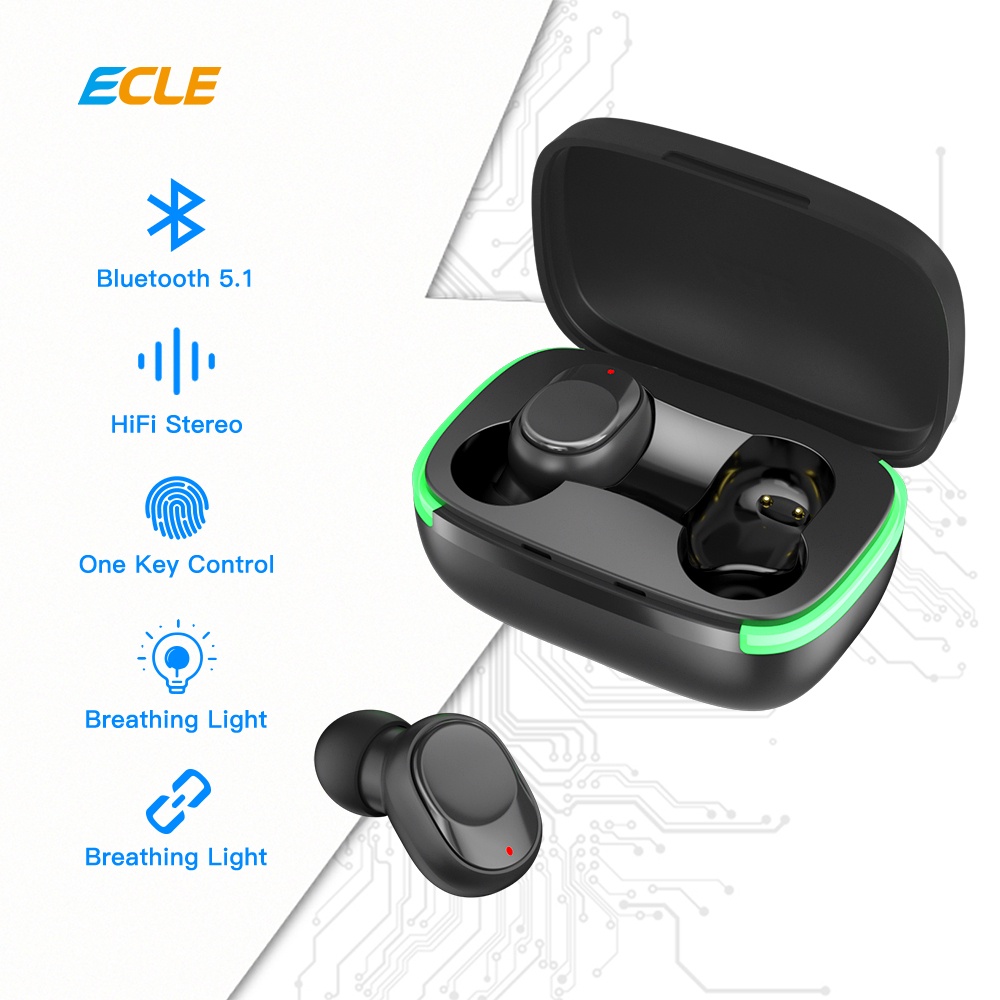 ECLE Y60 TWS Music Earphone Sports Headset Bluetooth HiFi Stereo Waterproof Low Latency