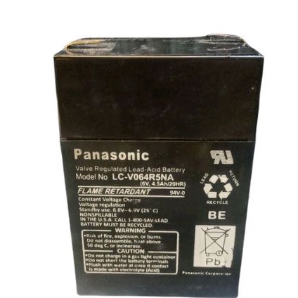 aki accu batre kering 6v 4,5Ah panasonic