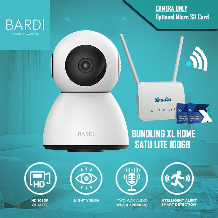 BARDI Smart Indoor PTZ IPCamera CCTV Wifi IoT Plus XL Home Router WiFi