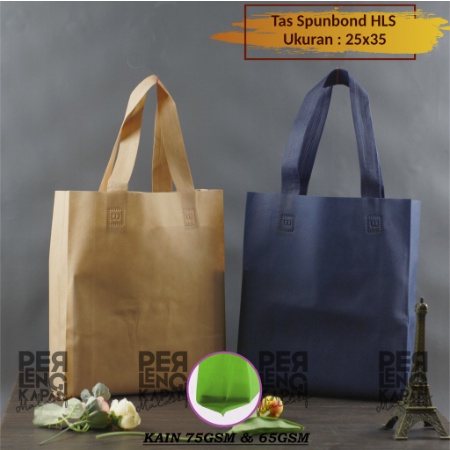 

Tas Spunbond Goodybag Laken Model Tali Ukuran 25x35x8 Tebal 75GR & 65GR