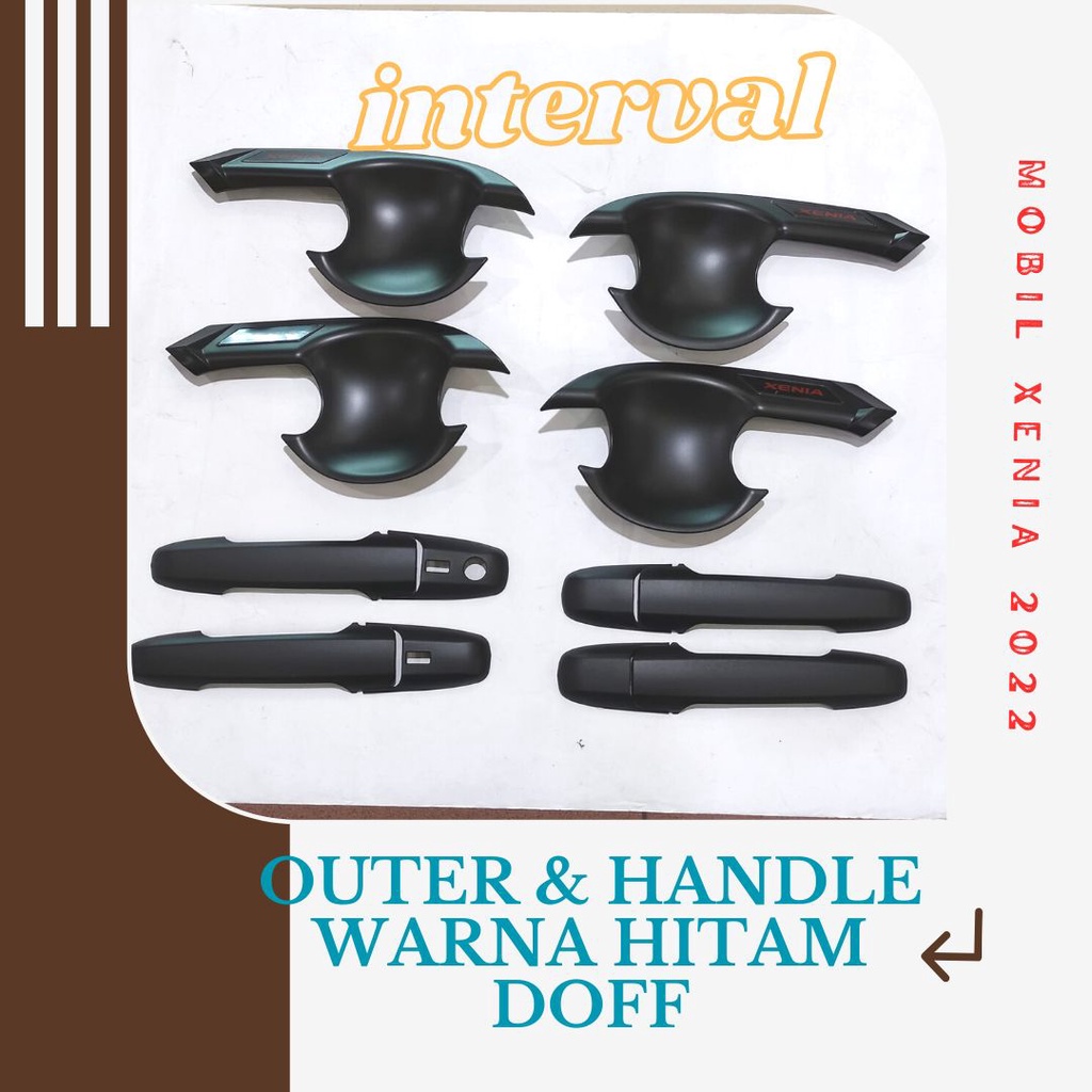 Paket Outer Handle Pegangan Pintu Mobil Xenia 2022 Premium Hitam