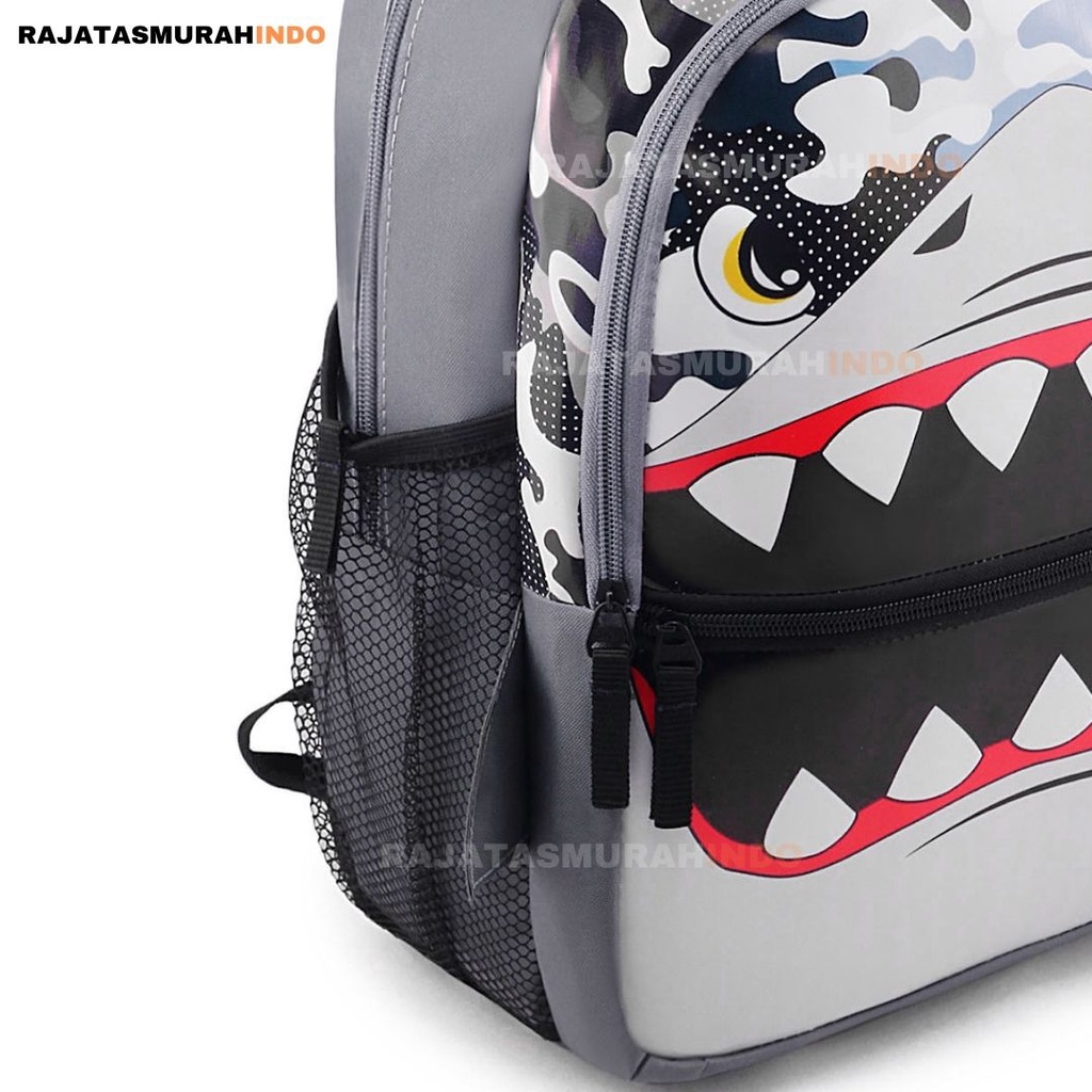 RTM - Ransel Sekolah Anak - Kids School Backpack Ukuran SD - Ransel Dino - Ransel Hiu