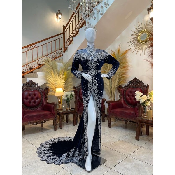 Rianty Kebaya Gaun Pengantin Wanita Adat Jawa Bludru